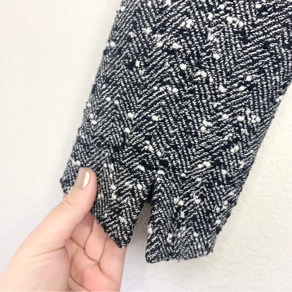 Lafayette 148 New York Wool Patterned Textured Blazer Size 14 - Image 6