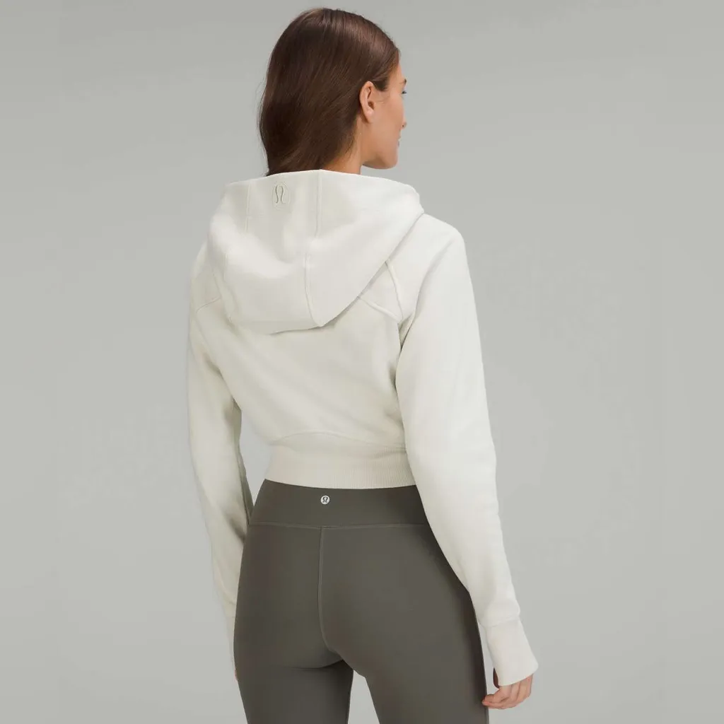 Lululemon Scuba Full-Zip Cropped Hoodie sweatshirt Bone greige jacket - Image 12