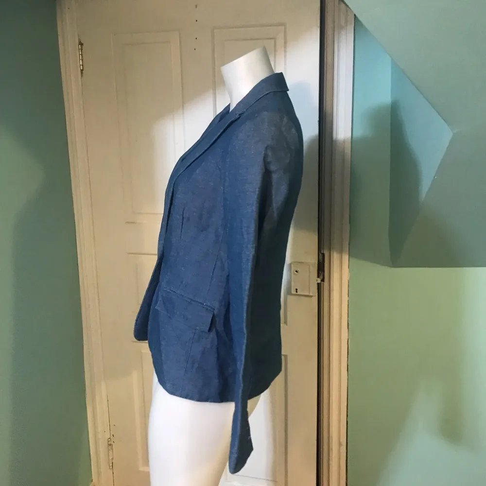 Madewell Chambray Tailored Blazer Sz0 - Image 4