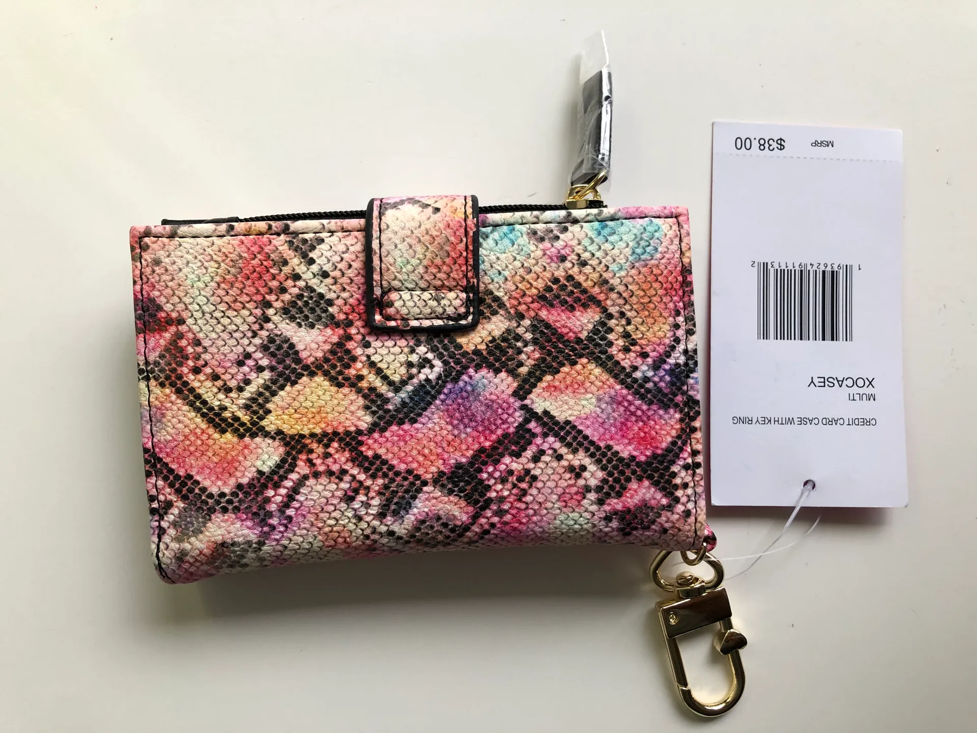 🆕Python snake Print Bifold Wallet With Keyclip - Image 3