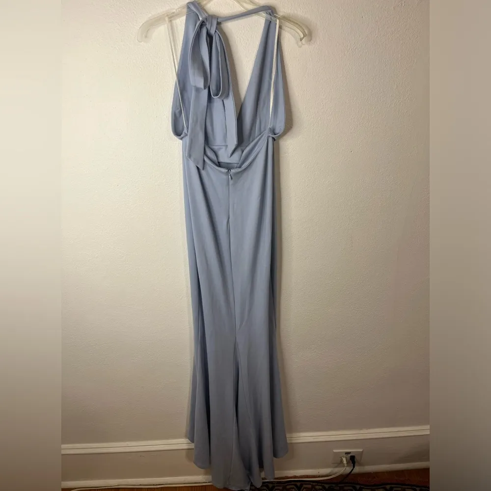 Jenny From The Block Blue Halter Dress Size Small - Image 6