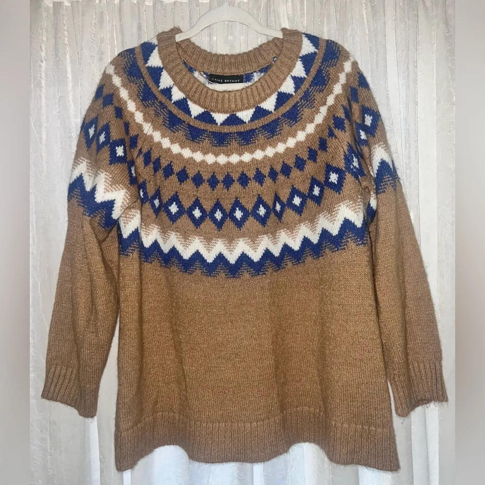 Lane Bryant Fair Isle Sweater size 18/20 EUC - Image 2