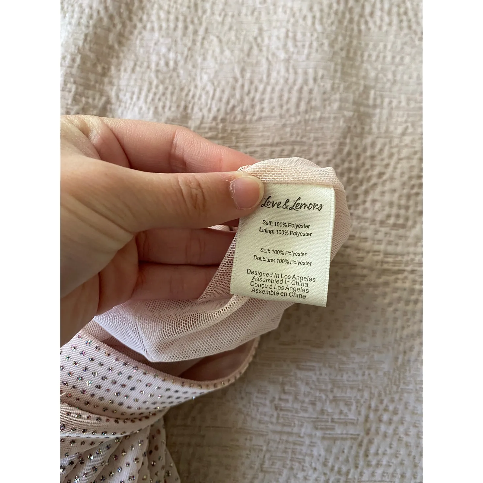 FOR LOVE & LEMONS NWT All That Glitters Pink Sparkle Midi Skirt Size Small - Image 8