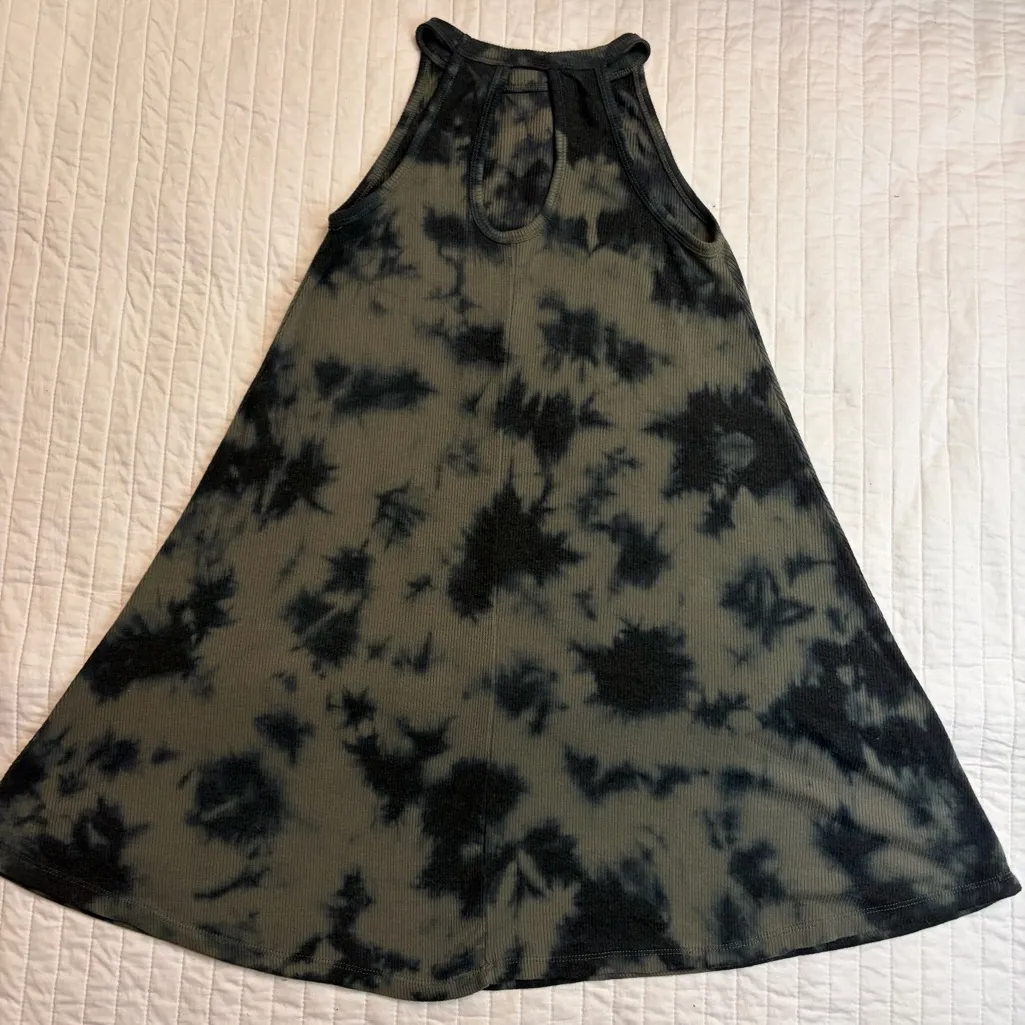 Arizona olive green high neck tie dye tank dress - Image 2