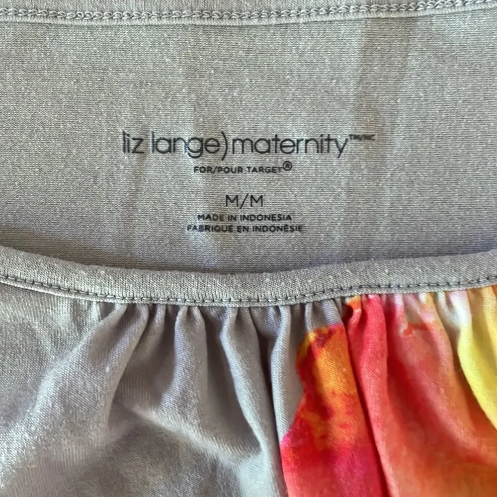 Summer floral short sleeve maternity pleated neck shirt - Image 4