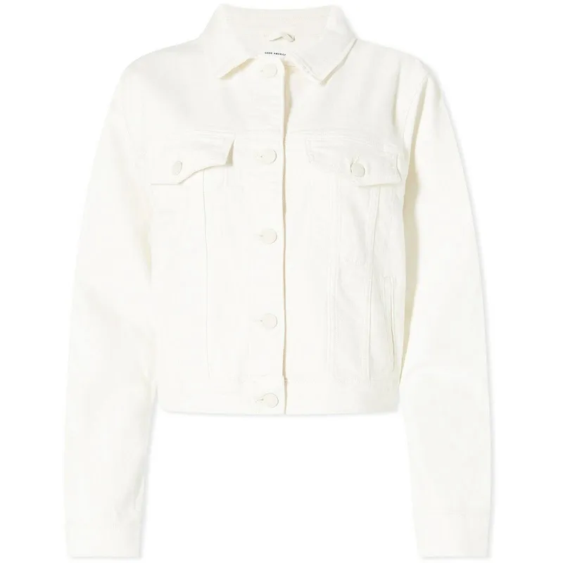 Good American Women's Committed To Fit Jacket in Cloud White Size Medium NWT - Image 3