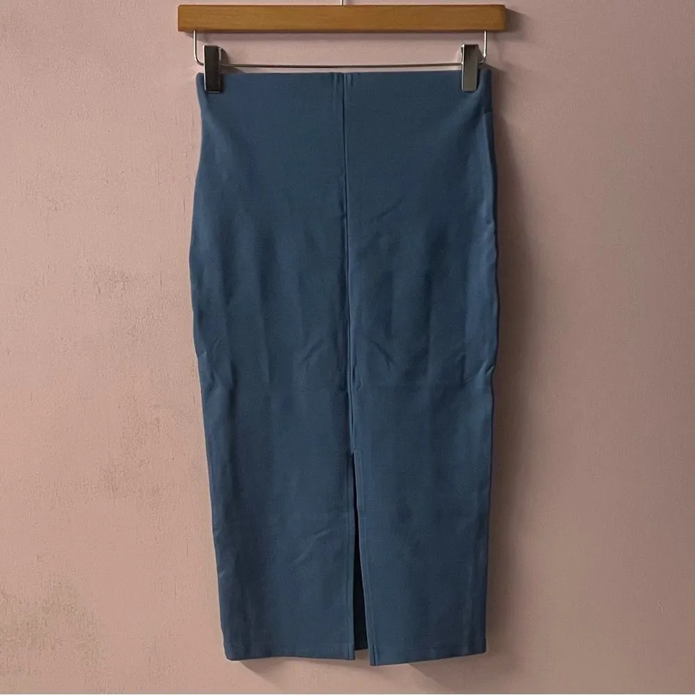 Forever 21 Dusty Blue Pencil Skirt Size Small EUC - Image 5