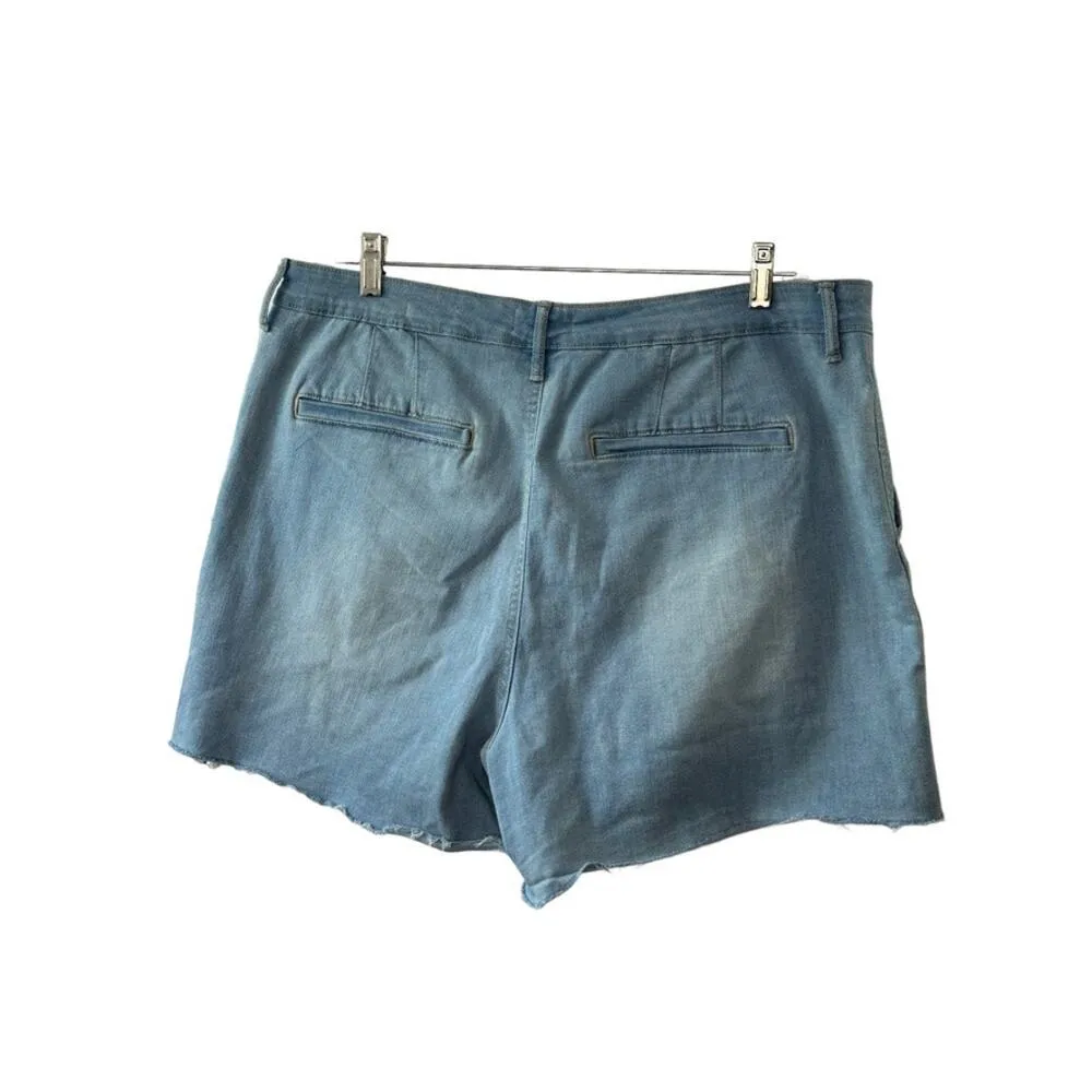 SOFIA by Sofia Vergara AMELIA Jean Shorts Light Rinse High Waist Women's Sz 18 Blue - Image 6