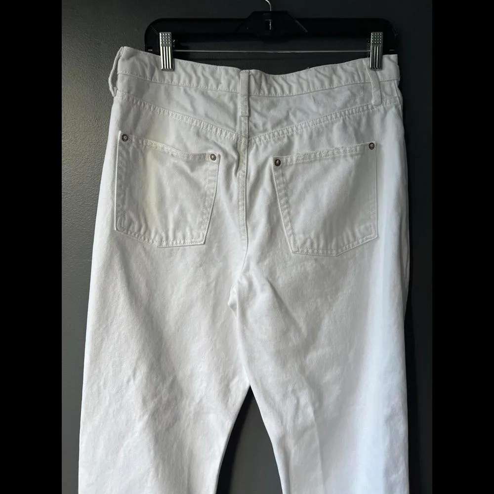 size 29 White Distressed Boyfriend Jeans - Image 3