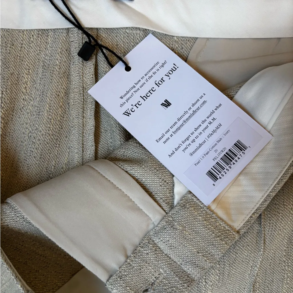 MM Lafleur The Pearl Pant - Cotton Tweed COLOR: IVORY Size 20 Pearl 1.0 - Image 2