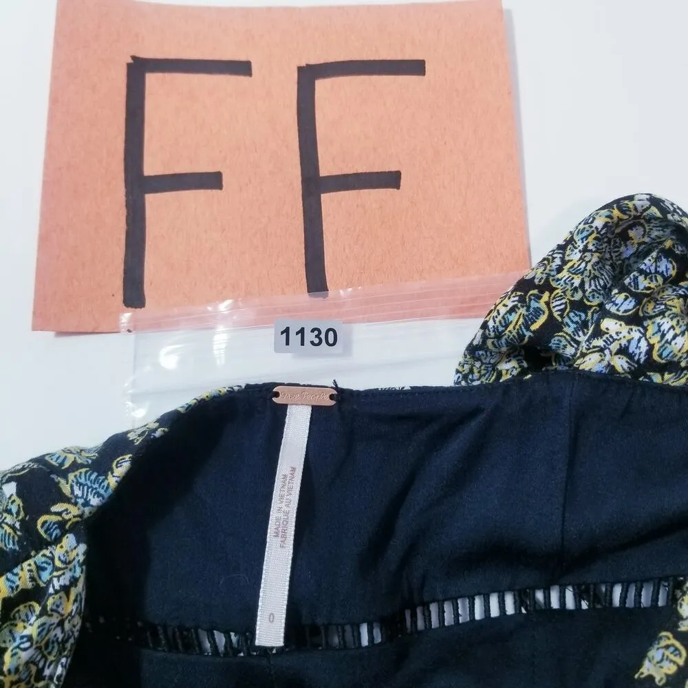 Free People Floral Print Ruffle Hem Mini Dress Multicolor - Image 13