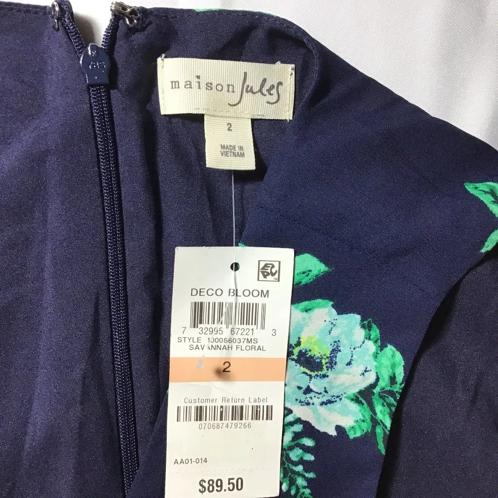 NWT Maison Jules Women's Size 2 Floral‎ Romper - Image 7