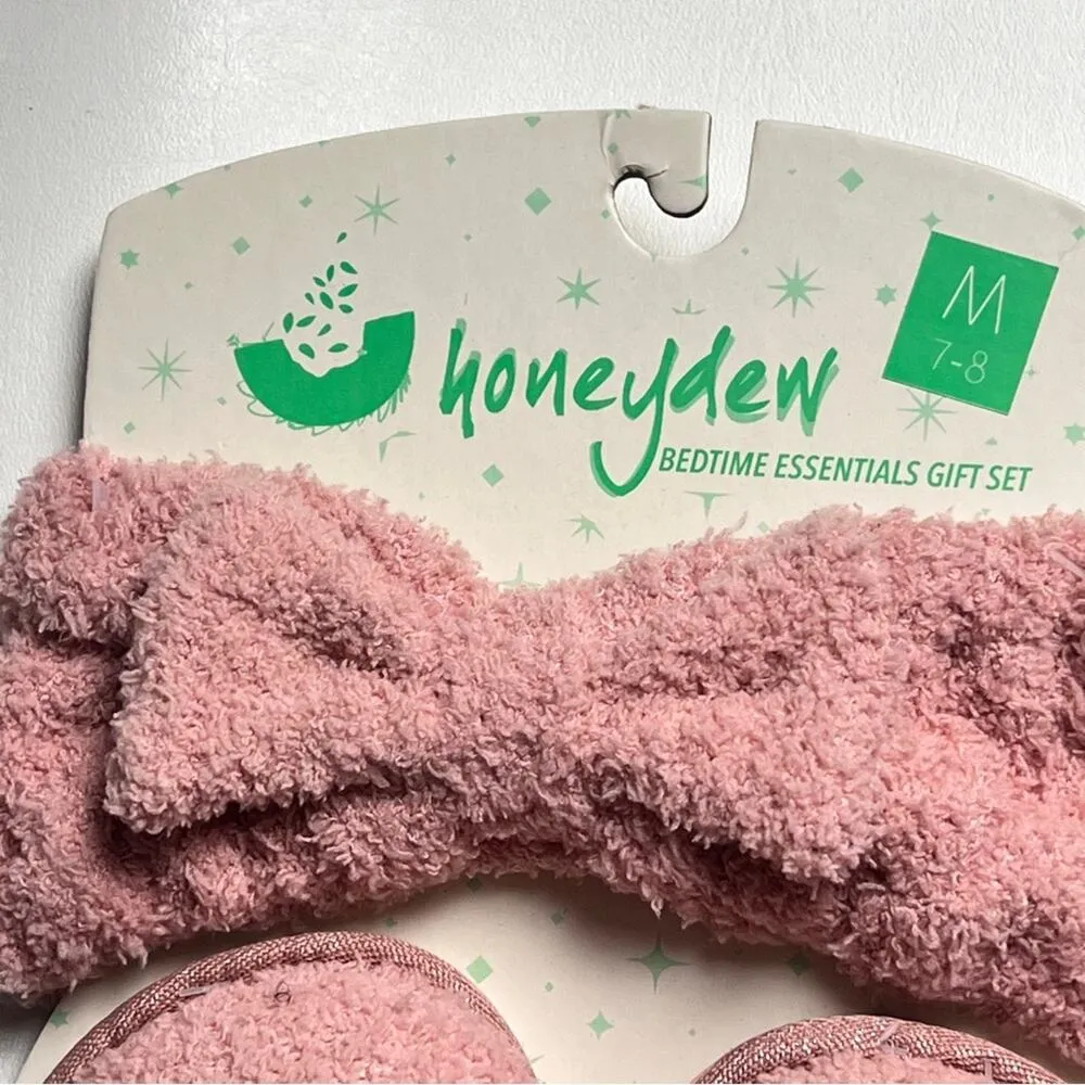 Honey Dew Women's Bedtime Accessories Slippers Scrunchie and Headband Set NWT - Image 4