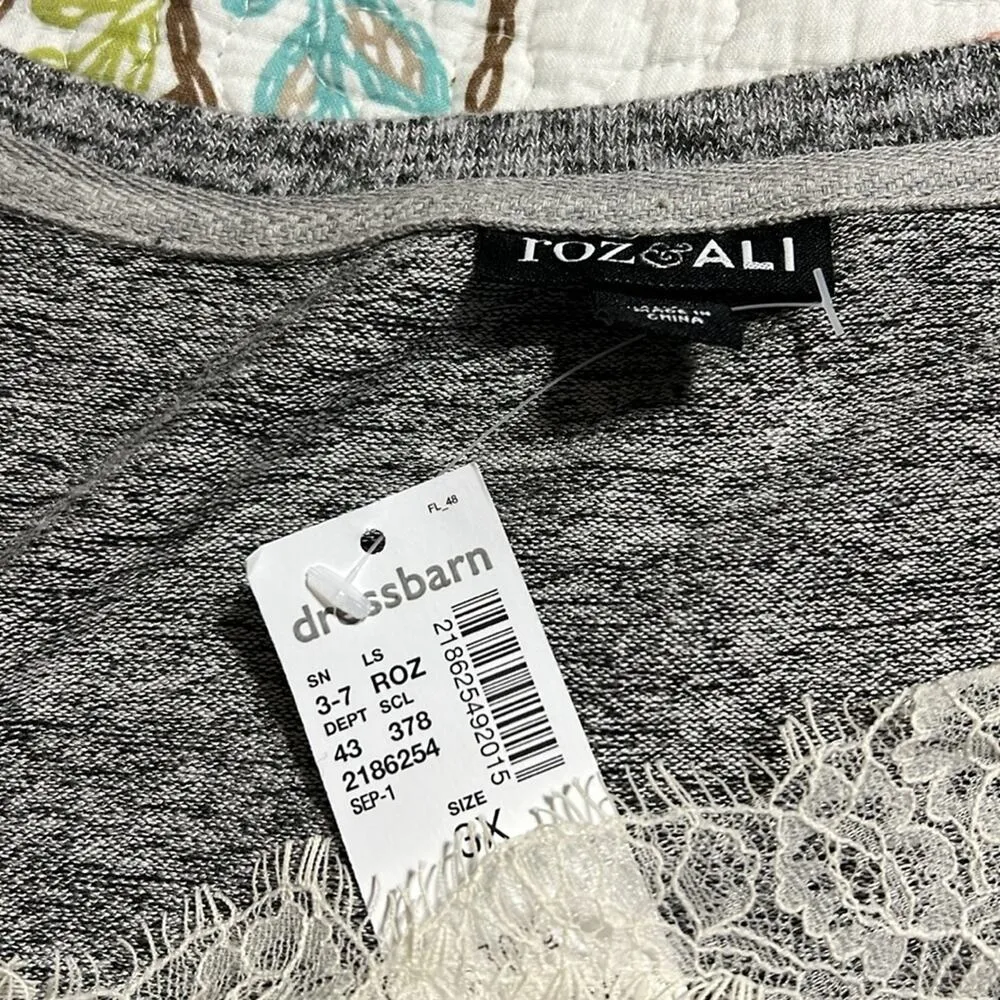 Roz & Ali Dressbarn plus size women's 3X pullover sweater v - Image 9