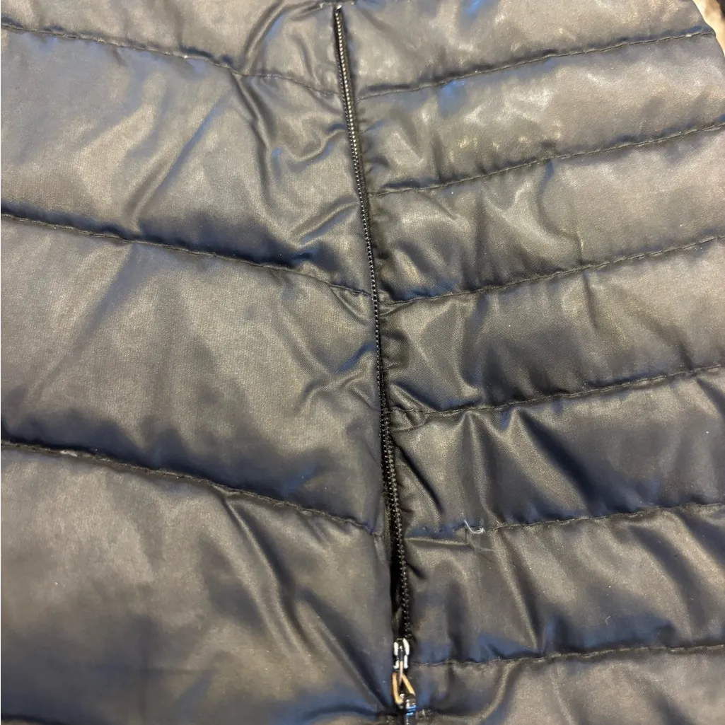 Eddie Bauer Womens Black Lightweight Longer Black Puffer Coat with Hood Size XS - Image 5