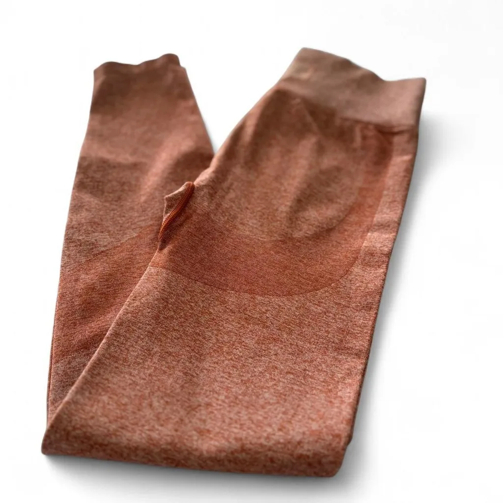 Victoria’s Secret PINK high waisted seamless leggings-Rust orange sz S - Image 5