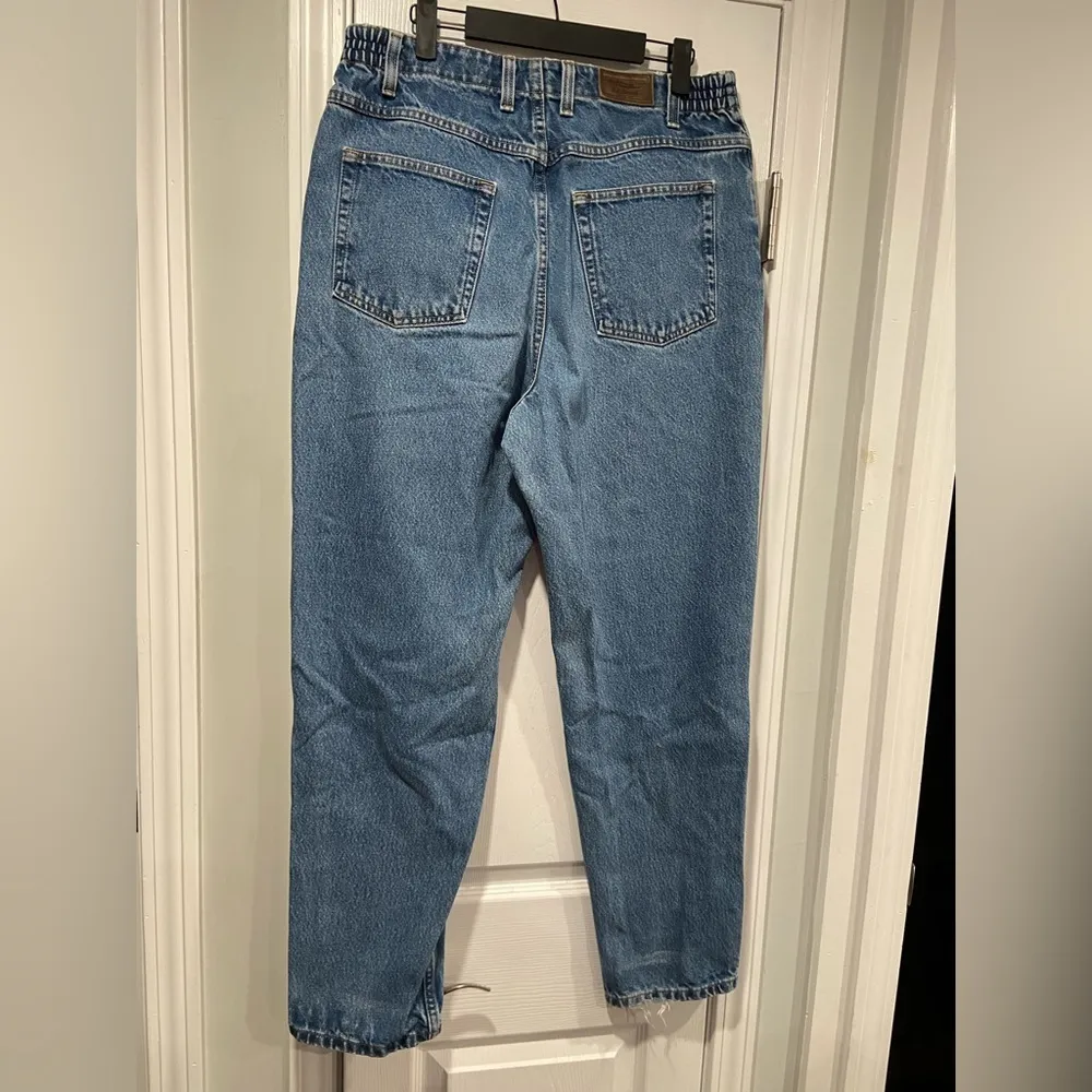 L.L. Bean Size 14 Double L Comfort Waist Medium Wash Cotton Denim Jeans Blue - Image 8