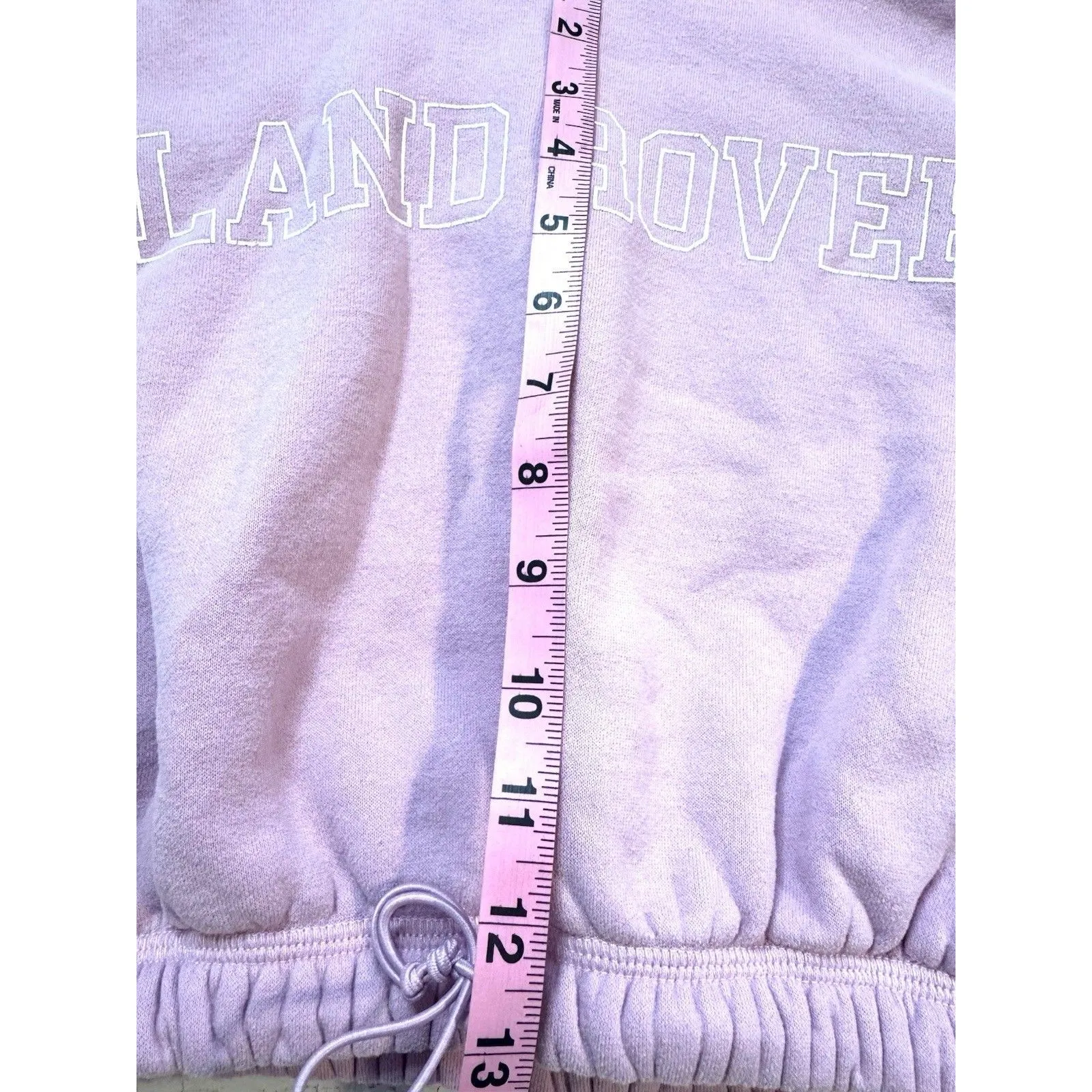 Pacsun x Land Rover Hoodie Womens Size Small Pink Crop Pullover Juniors - Image 6