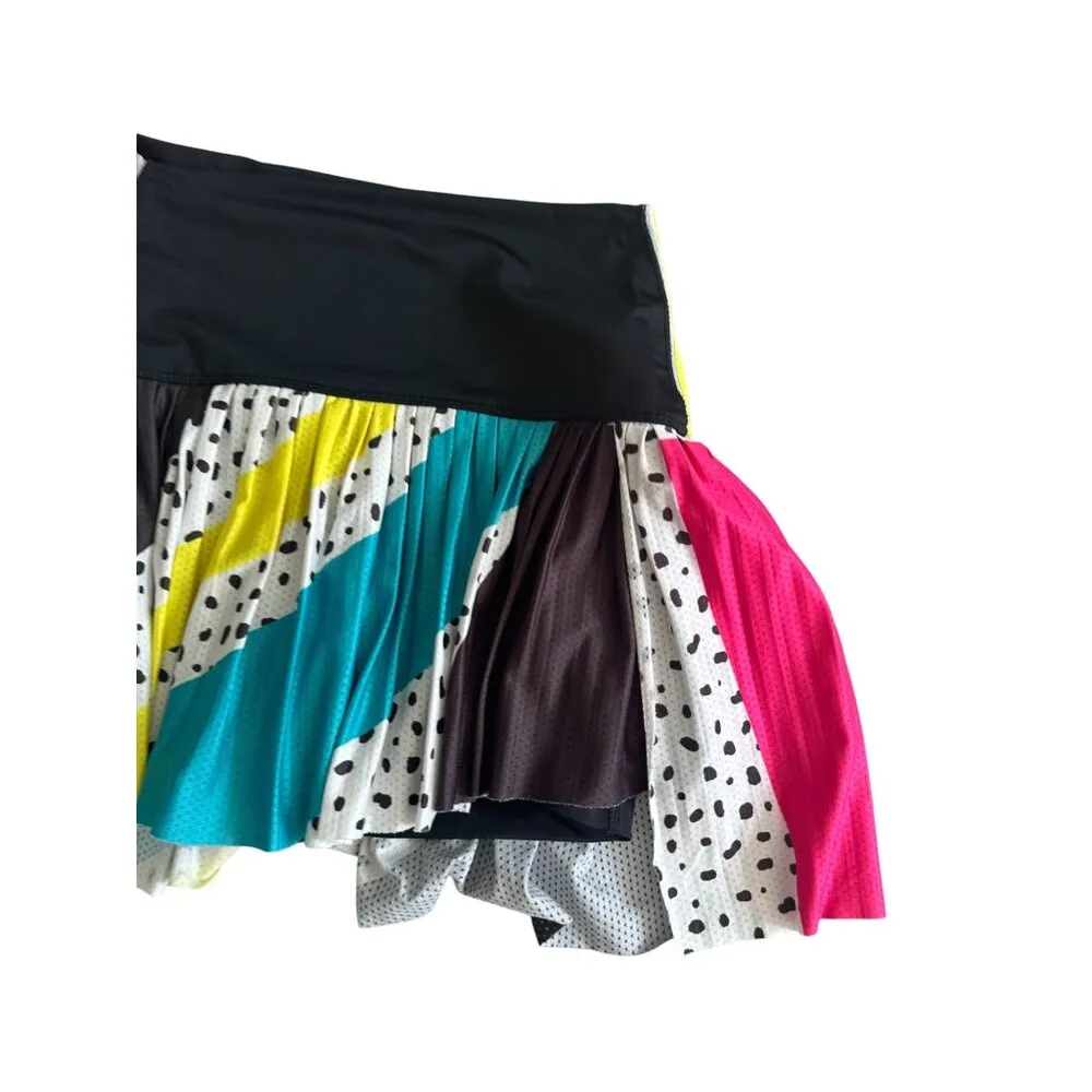 LUCKY IN LOVE X Bethanie Mattek Sands Court Worn Multi Dot Tennis Skort Sz M - Image 2