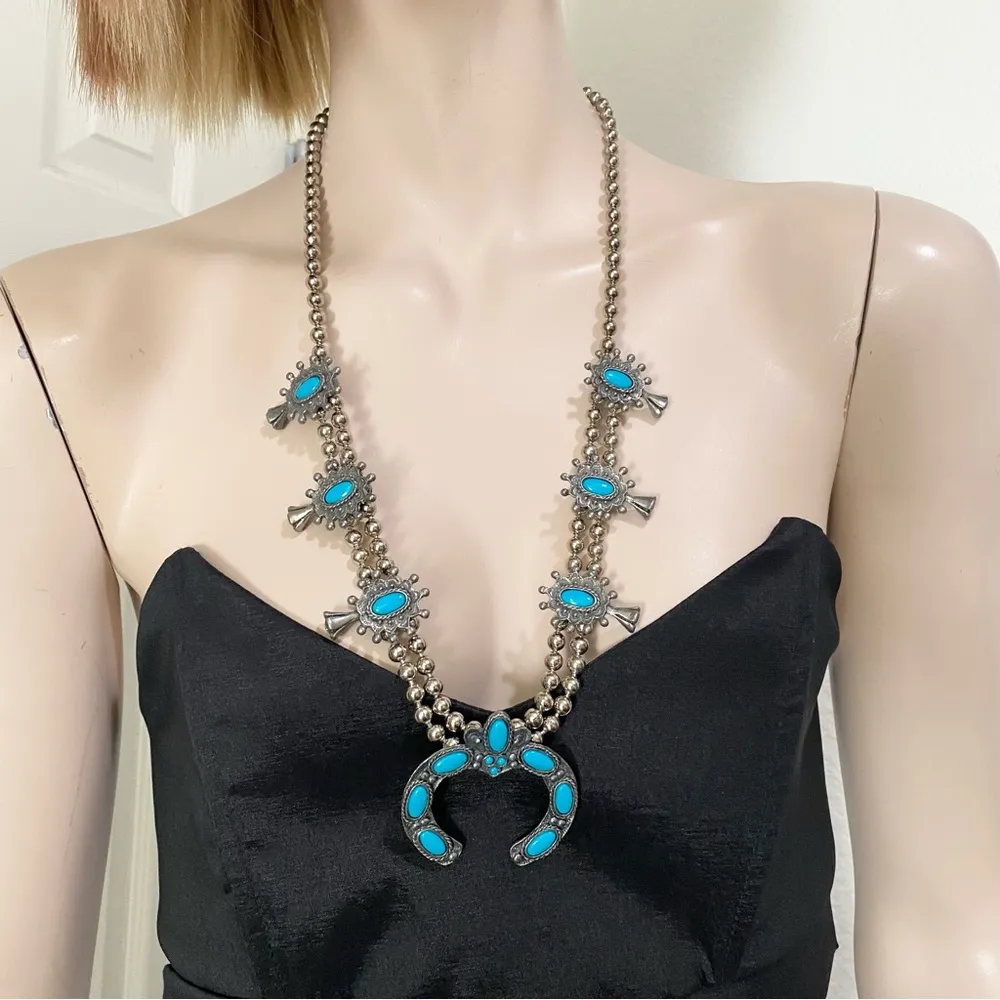 Vintage Faux Turquoise Silver - Image 4
