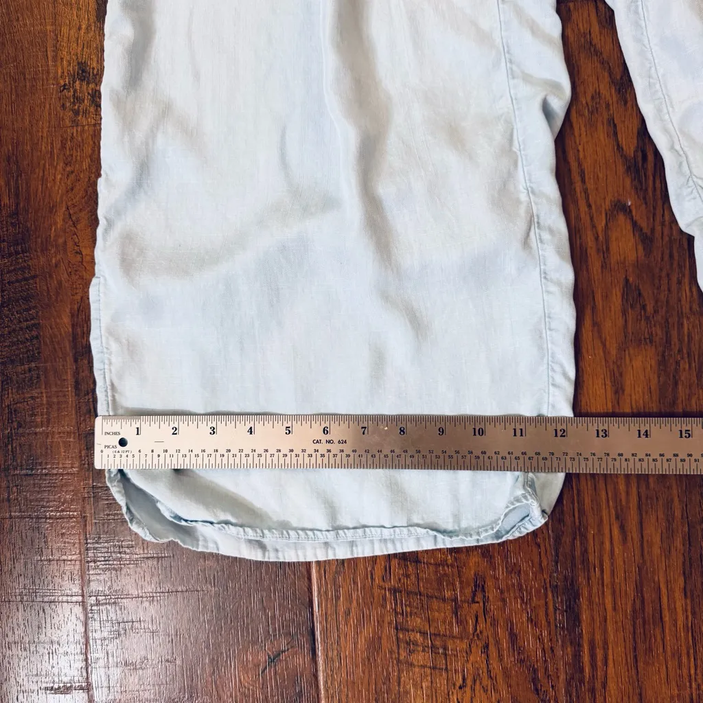 CASLON powder blue, wide leg, drawstring casual pants, size XL - Image 8