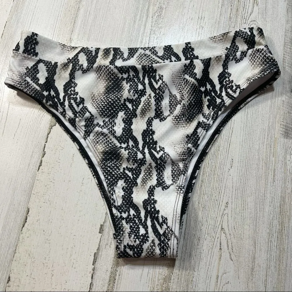Ejsoyo Bikini Swimsuit Snake Print High - Image 7