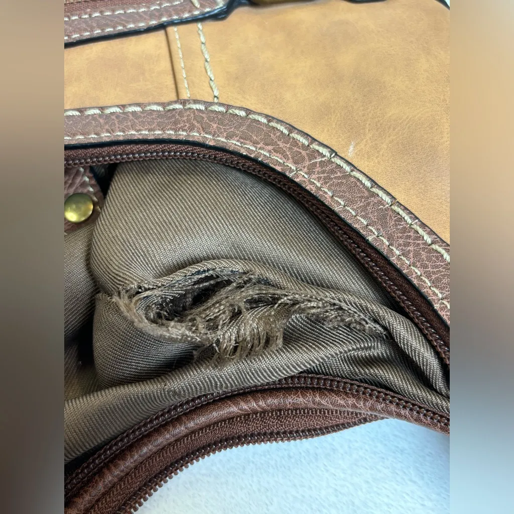 Concept Woman’s Brown Y2K Antiqued Fall Bohemian Boho Shoulder Shabby Chic Bag - Image 7