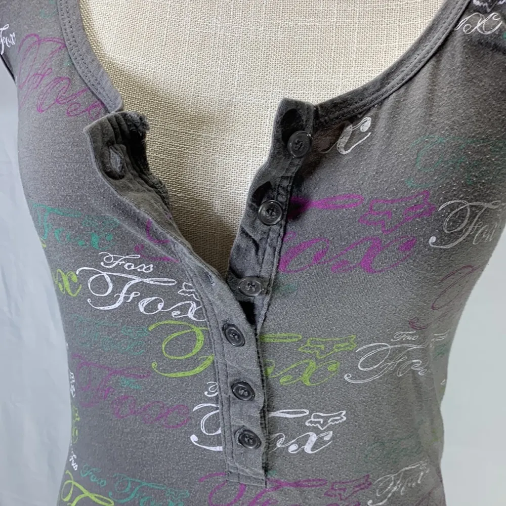 FOX Gray Tank Top Size Small - Image 4