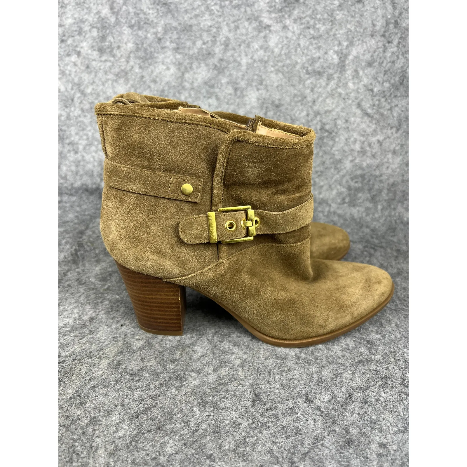 Franco Sarto Tan Suede Dorinda Ankle Boot‎ Size 9.5 - Image 2