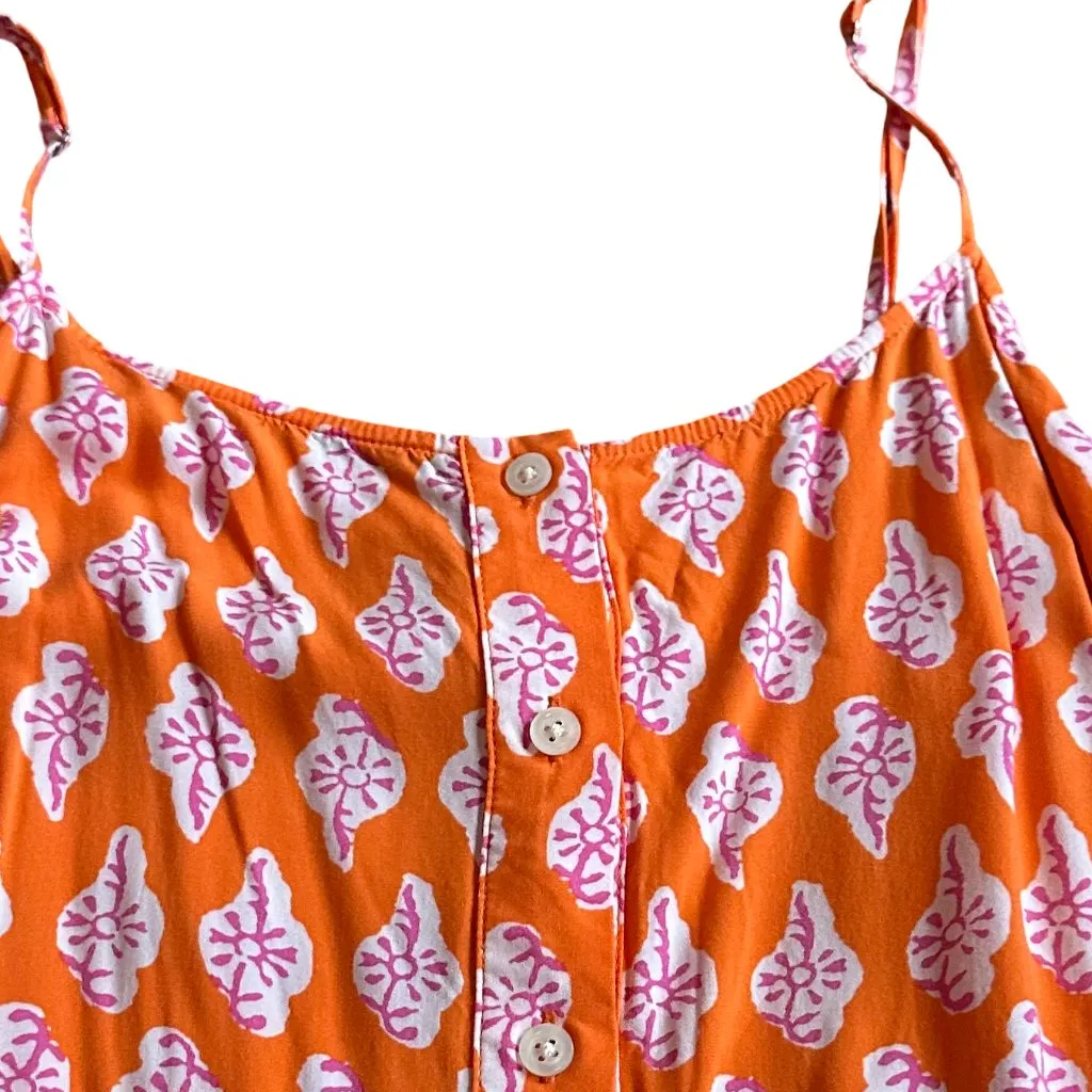 J. Crew Strappy Tiered Midi Dress Bold Bohemian Print Colorful Size 10 Women's - Image 8