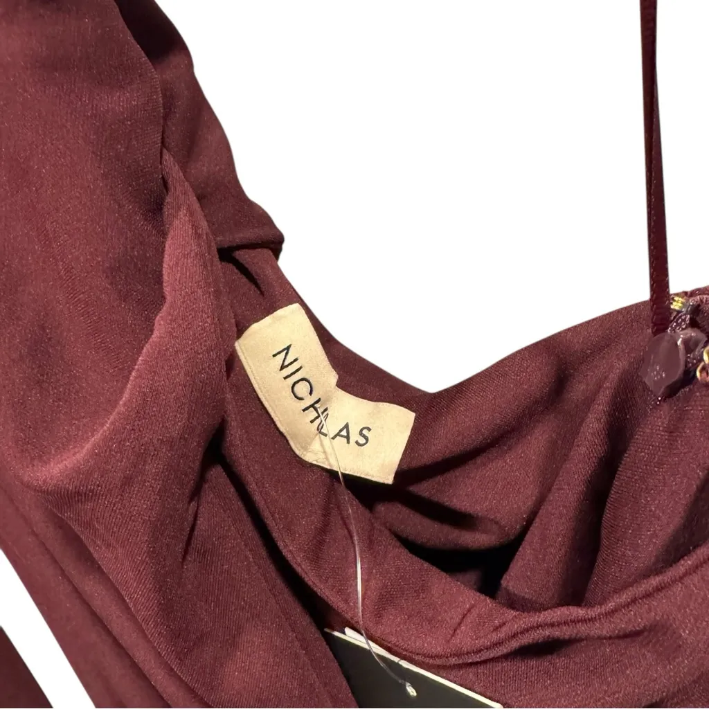 Nicholas‎ Chloe Stretch Jersey One Shoulder Midi Dress 8 Cocktail Formal Party Purple - Image 5