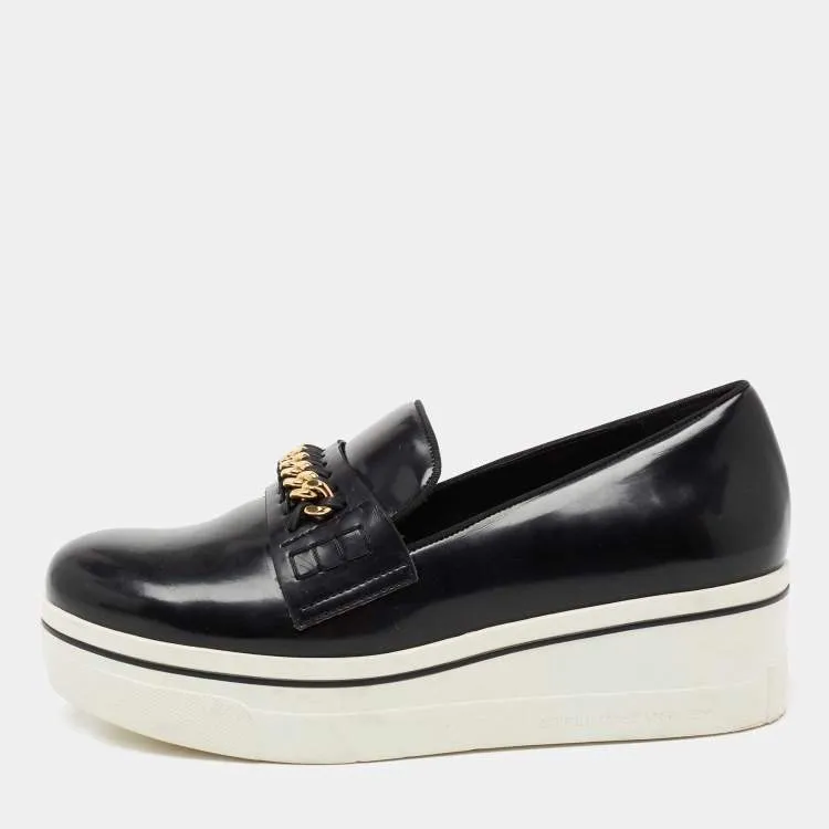 Stella McCartney Black Binx Chain Platform Loafers - Image 2