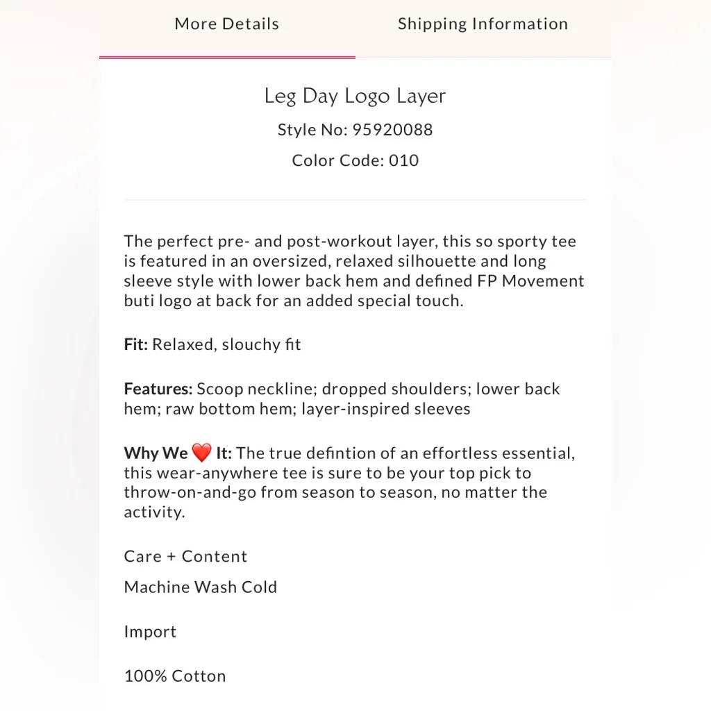 NWT FP Movement Leg Day Logo Layer White - Image 5