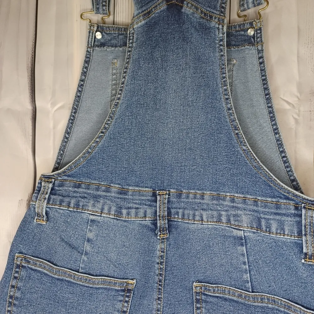 No Boundaries Blue Denim Short Overalls - Image 12