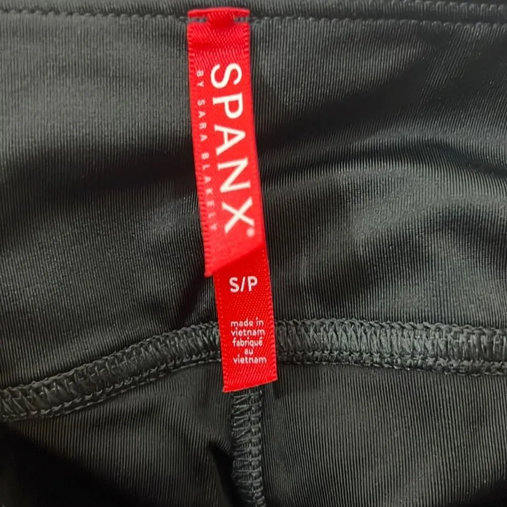 Spanx Black Faux Leather Shine Leggings - Image 5