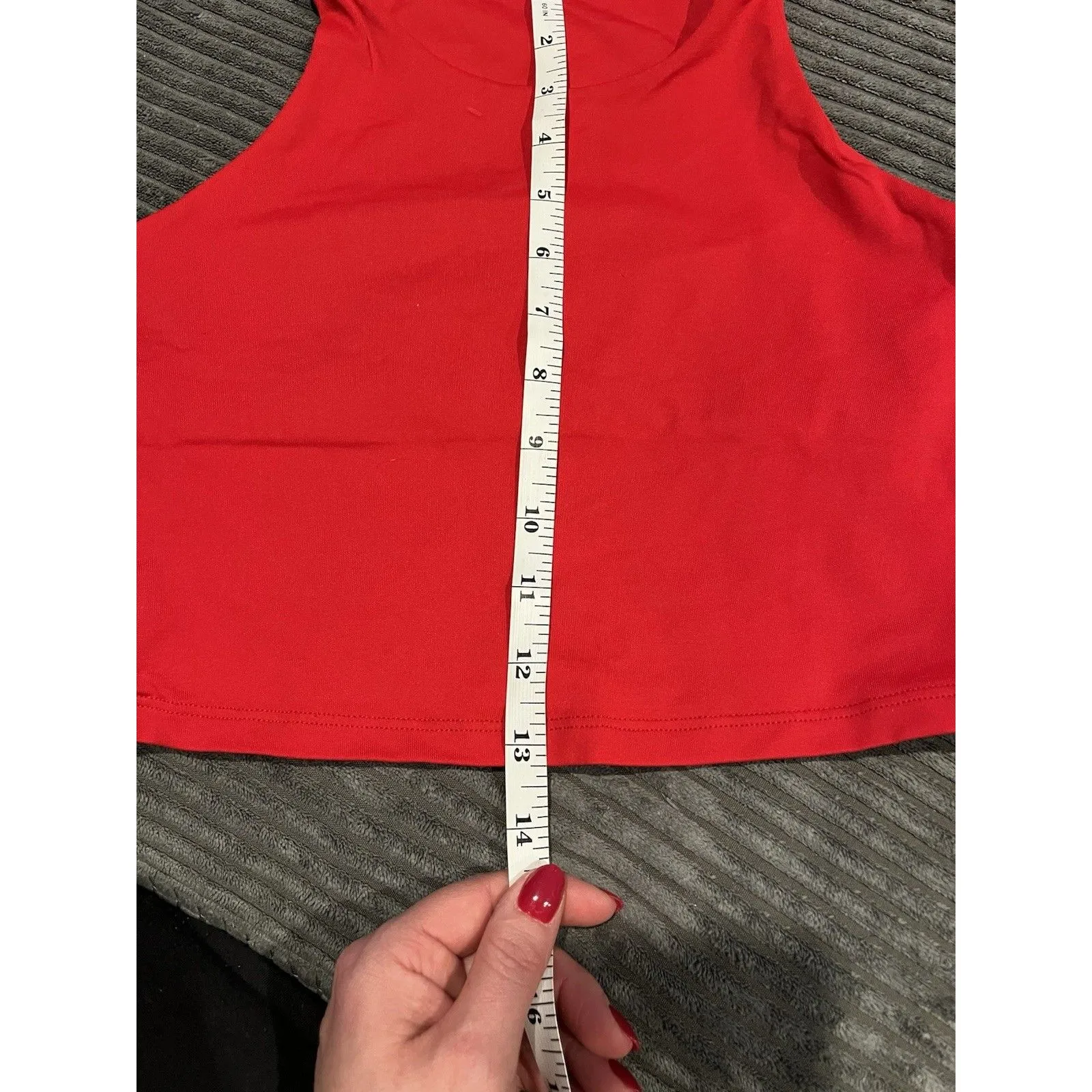 Yogabela Women Royal Vibrant Red Tank Crop Sports Yoga Top Size Small - Image 4