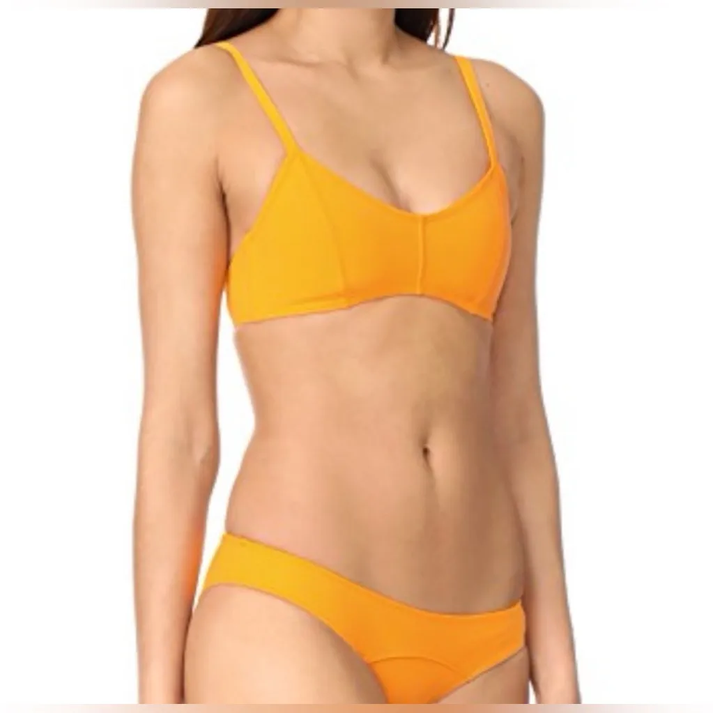 Lisa Marie Fernandez Genevieve Bonded Bikini Set Marigold NWOT Size‎ IV 4 (8/10) Yellow - Image 3