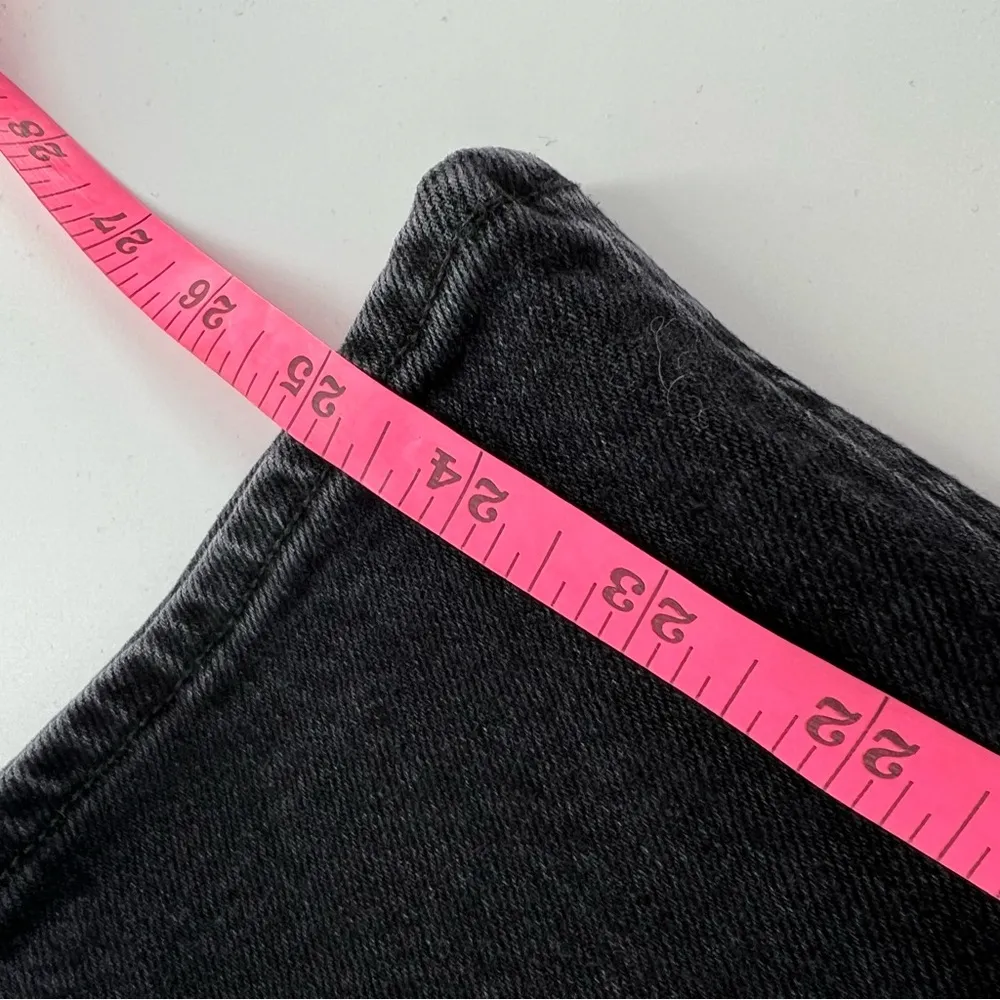 Agolde Riley high rise straight crop faded black sz 30 - Image 6