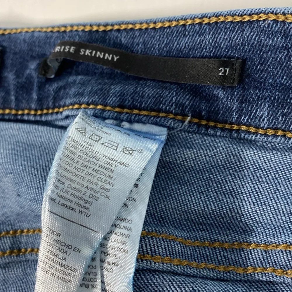 Banana Republic Skinny High Rise Women Blue Jeans Size 27 - Image 4