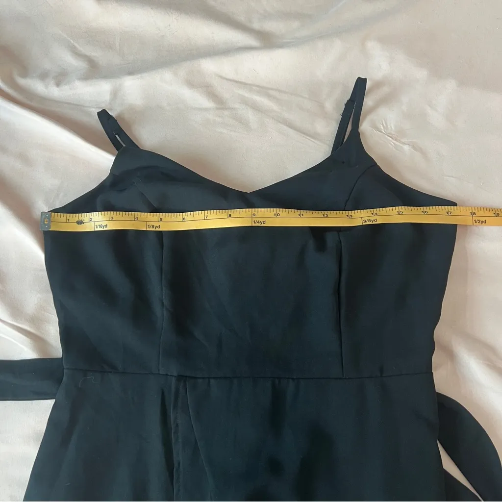 She + Sky Black Sleeveless Cami Dress Flounce Wrap Skirt Fit & Flare Mini Size S - Image 12