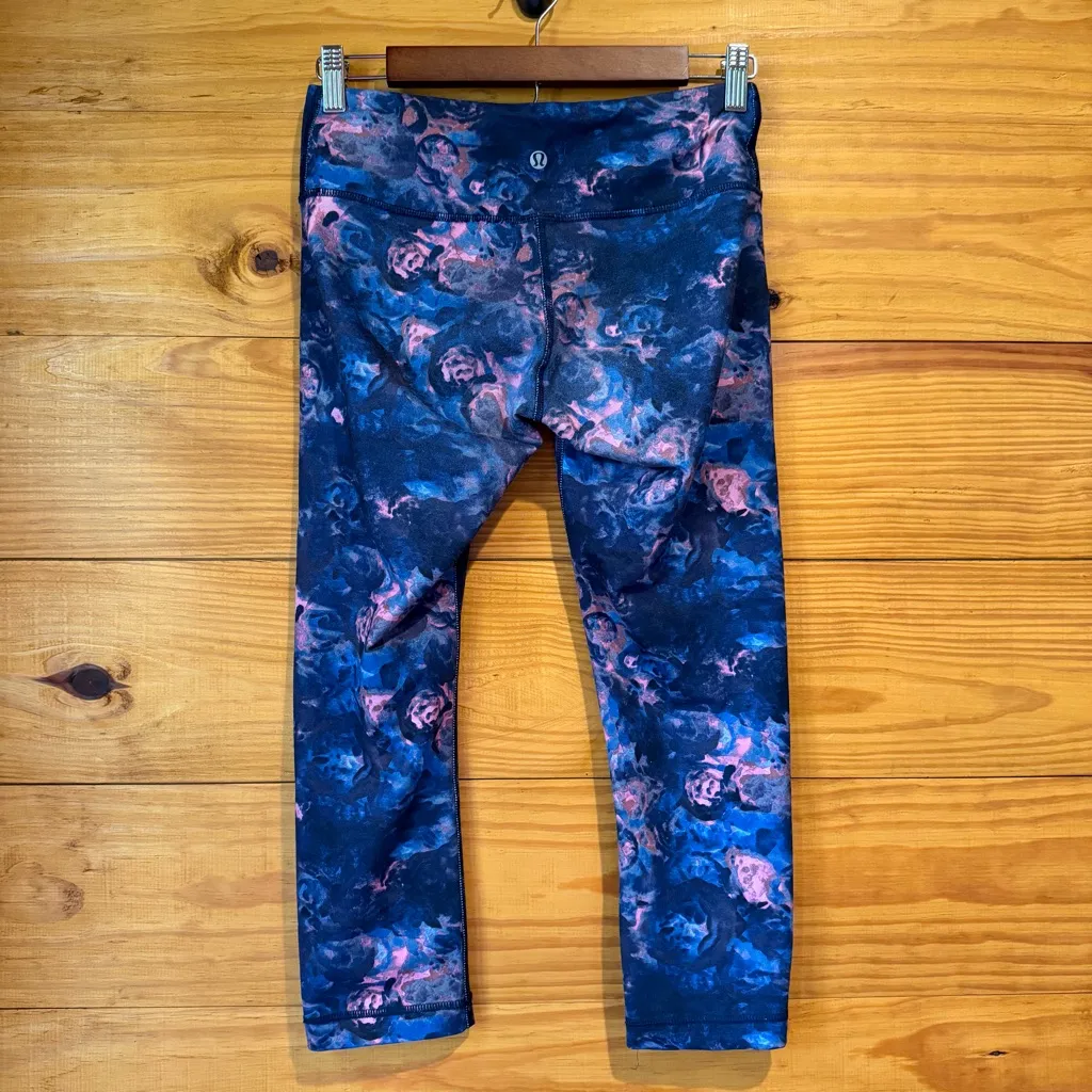 Lululemon Wunder Under Crop II Leggings Moody Mirage Berry Deep Navy 6 W6C96S - Image 3