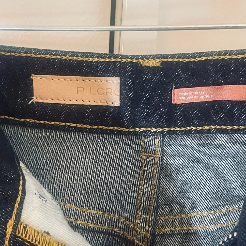 NWT Pilcro Split Hem Straight Leg Jeans - Women Size 25 - Blue - Image 3