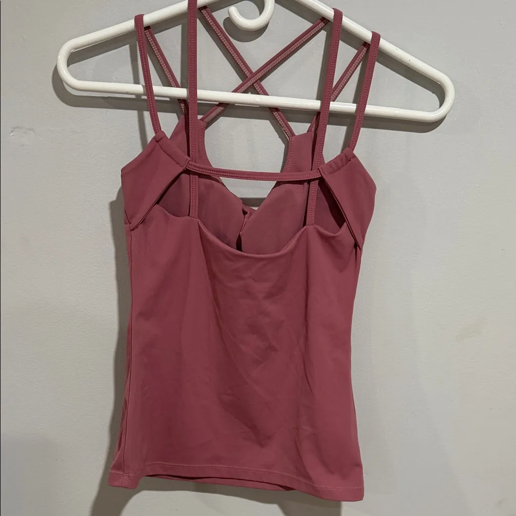 Women's Strappy Pink Top Red - Image 2