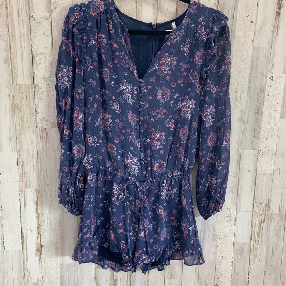 Joie Cherita Silk Floral Romper Lightweight High Quality Feminine Girly - Image 37