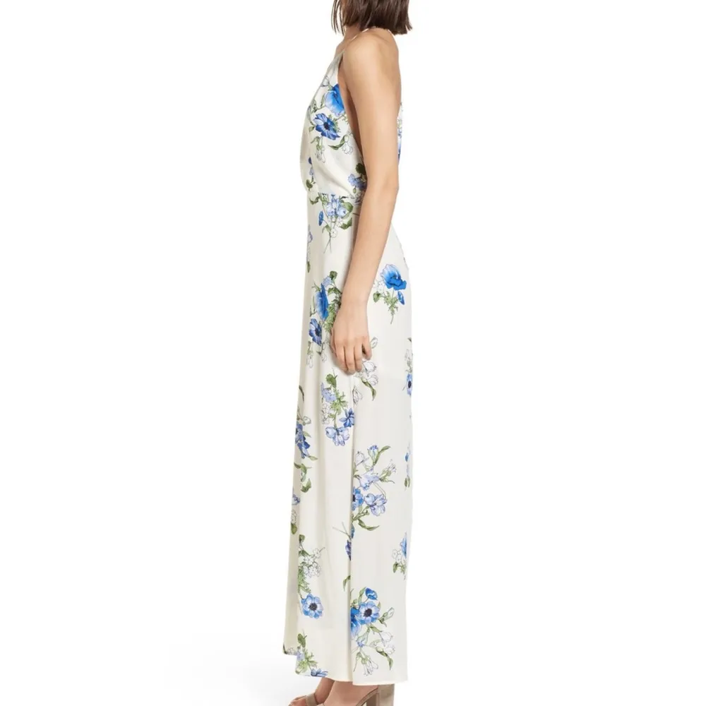 Lush Surplice Maxi Dress Ivory Floral Size Medium - Image 9