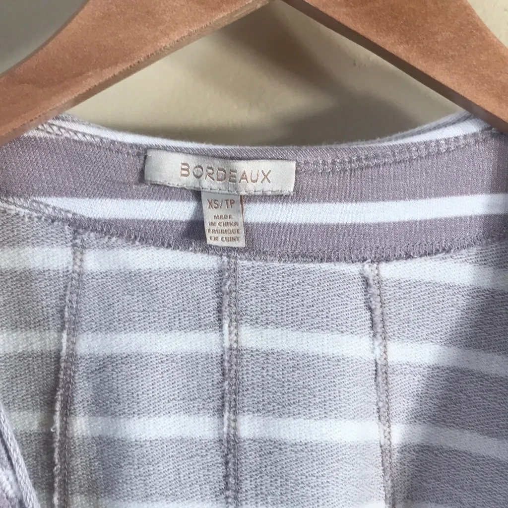 Bordeaux  Anthro reading‎ room striped cardigan - Image 2