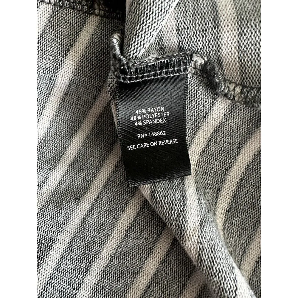 Torrid Item 16150259 Super Soft Stripe V-Neck High Low Tunic Gray White Size 2 - Image 5