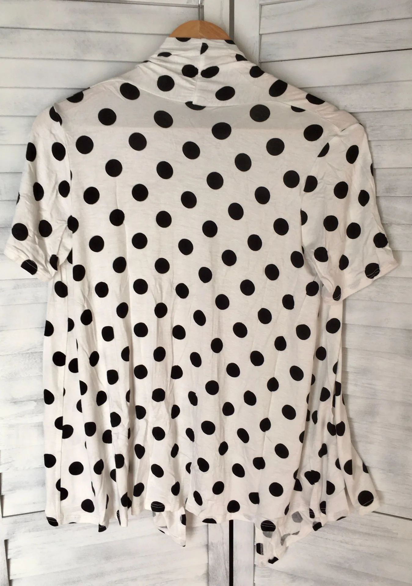 Polka Dot Cardigan, Small White - Image 3