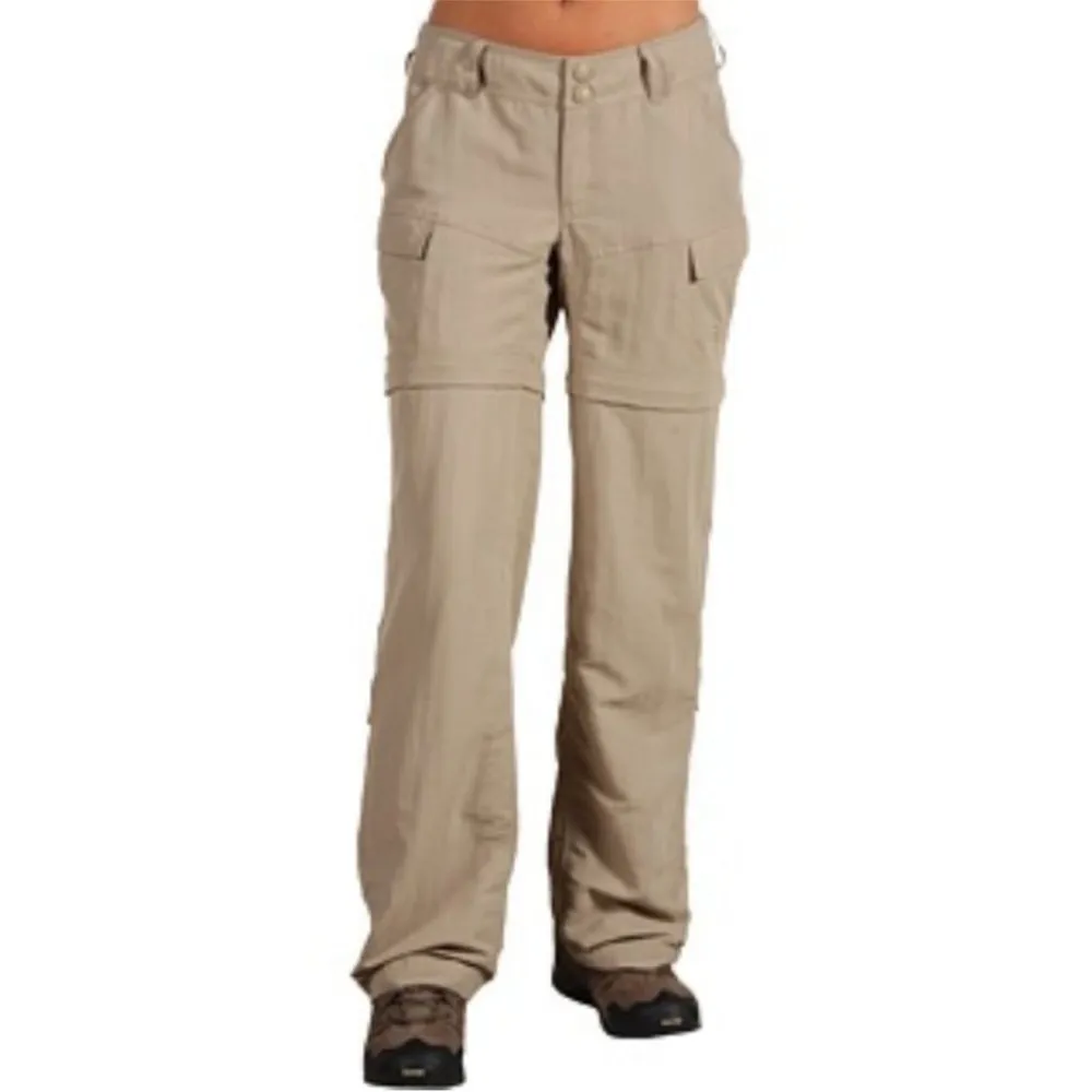 The North Face Womens Beige Tan Flat Front Convertible Cargo Pants Size 8 - Image 2