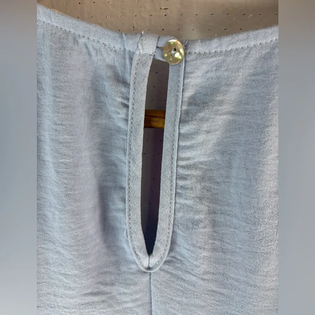 Altar'd State L Light Blue Butterfly Sleeve Ruffle Top - Image 4